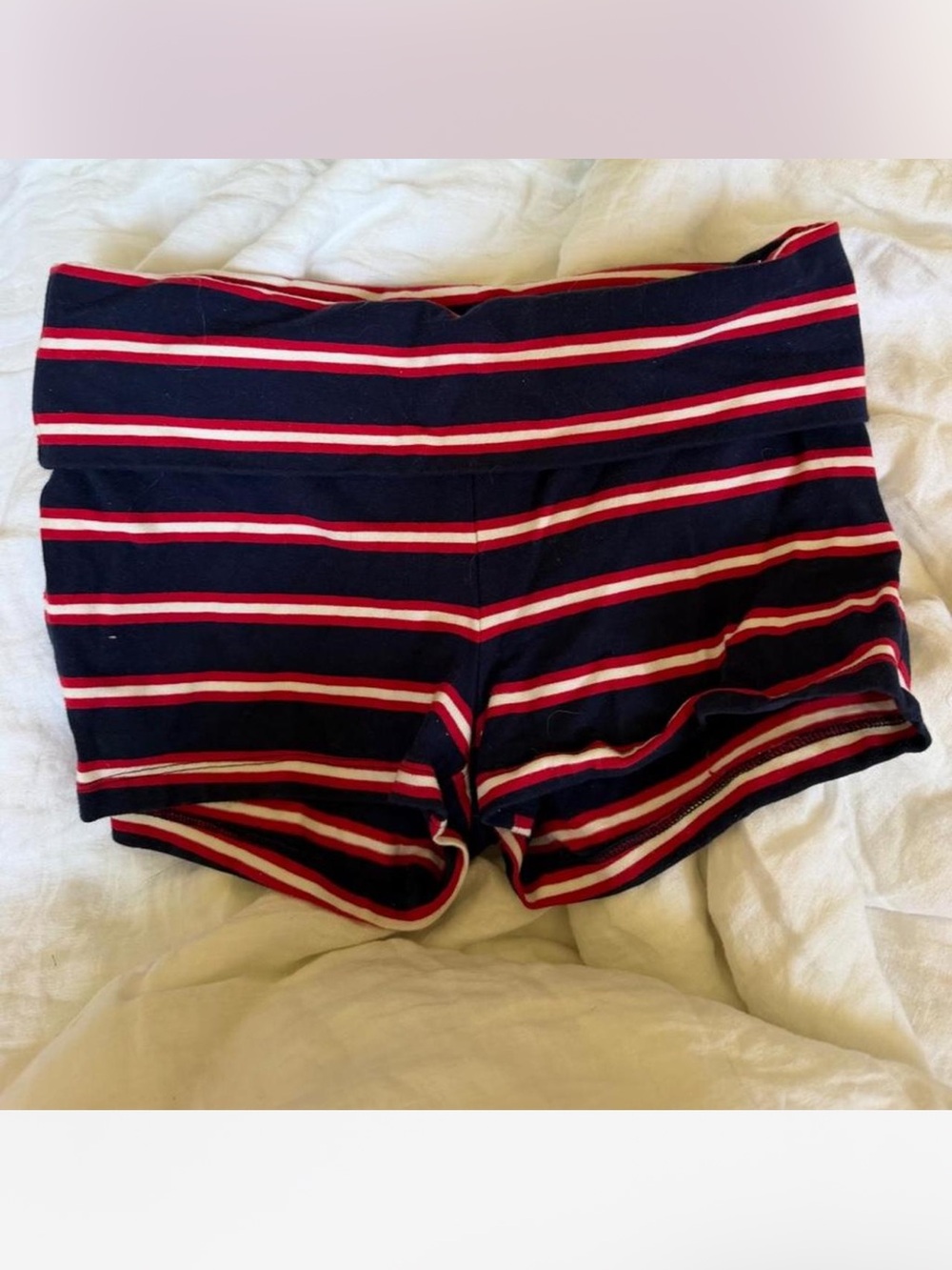 wild fable Navy, Red, and White Striped Bike Shorts